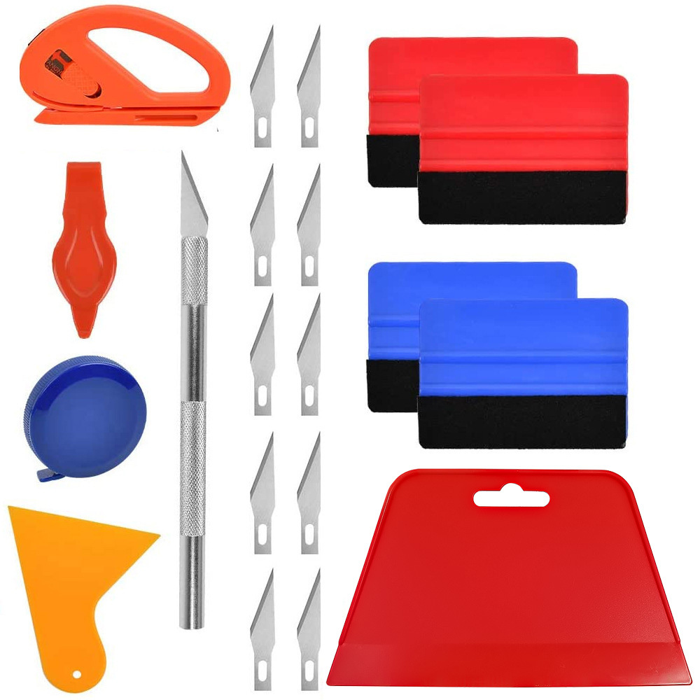 20件套汽车变色膜刮刀 切割工具组合带乙烯基刮刀的窗户着色工具