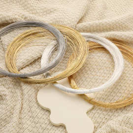 光面半硬线铜镀真金高保色14K包金金铜丝线手工绕线diy首饰品材料