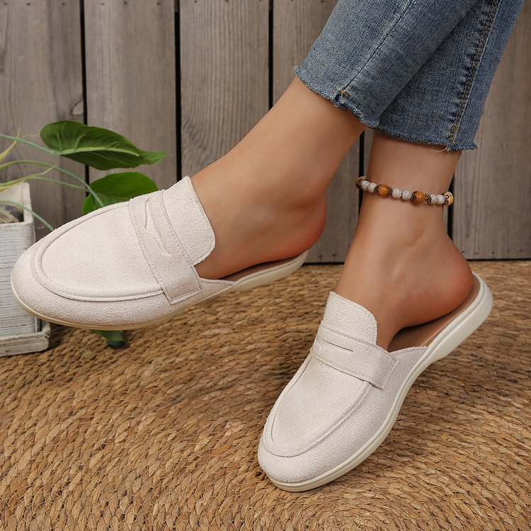 Women's Plus Size Flat Sandals, 2026 Summer New Style, Closed Toe, Retro, European And American Style Fashionable Sandals For Women._vogvips.com