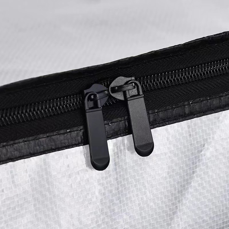 Bolsa de mudanza transparente, edredón, bolsa de almacenamiento de ropa, bolsa de cremallera impermeable para el hogar, bolsa de mano tejida PP gruesa de gran capacidad