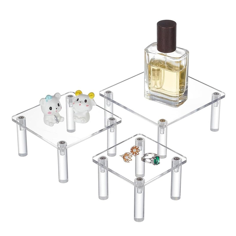 Cross-Border Hot Selling Transparent Acrylic Mini Doll Display Stand Cosmetics Jewelry Round Square Display Stand Cross-Border Hot Selling Transparent Acrylic Mini Doll Display Stand Cosmetics Jewelry Round Square Display Stand