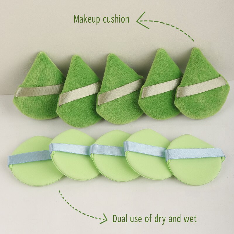 Nuevo sistema de frutas de algodón en polvo, cojín de aire sin látex verde, Xyinshein / temu, una pieza de cabello