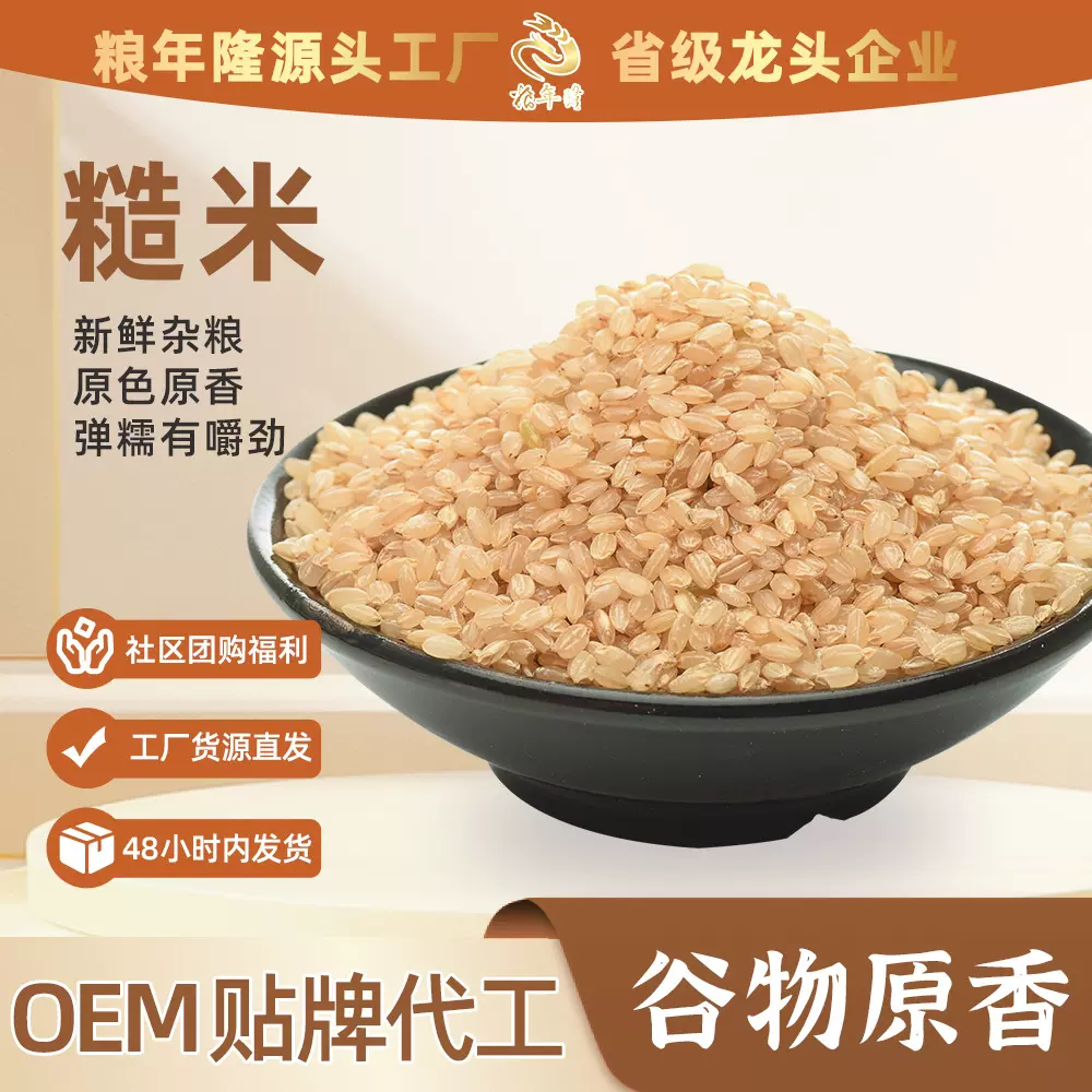 糙米真空包装厂家供应低温烘焙480g五谷杂粮磨粉豆浆食材农家新米