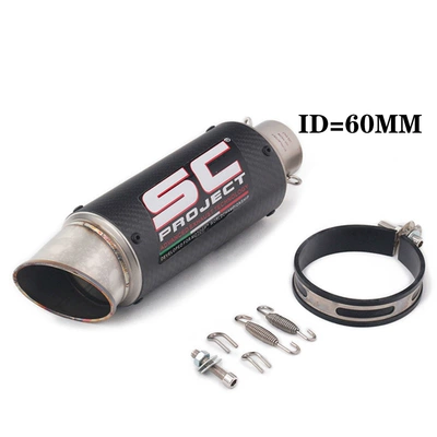 fiber 60mm/63mm ninja400 – Motorcycle exhaust pipe - 60mm-beveled-carbon-fiber