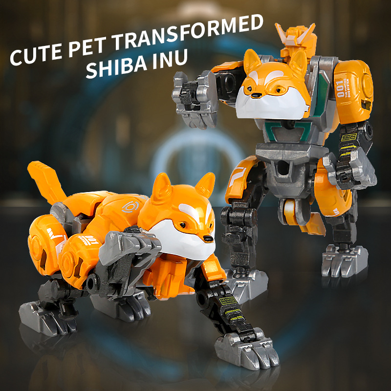 Transformation Dog Alloy Triple Transformation Warrior Robot Model Adornos Niños Juguetes Transfronterizo TEMU