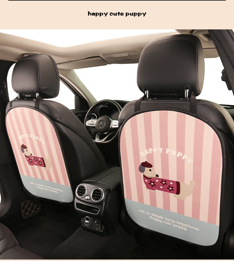Car seat back anti-kick pad cartoon cute rear protection car anti-dirty protective pad rear anti-wear pad