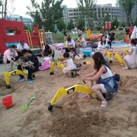 游乐场挖掘机儿童挖沙手动合金挖土机小男孩钩机超大可坐人工程车