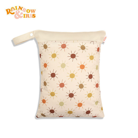 Nordic Printed Storage Hanging Bag Cross-border Hot Selling Baby Diaper Bag wetbag Dry and Wet Separated Double Layer Waterproof Bag