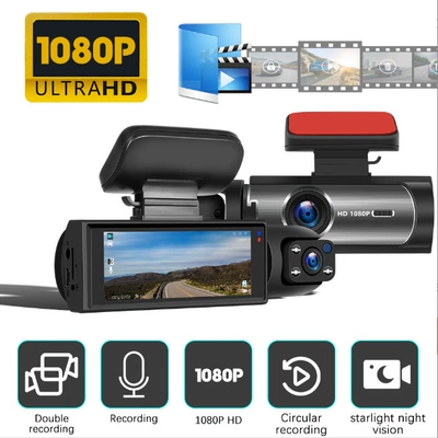 Cross-Border New Model M8 High-Definition Dual-Lens Car Dash Cam with Zinc Alloy Ips Screen 3.16inch Dual-Recording Dash Cam (Driving recorder)