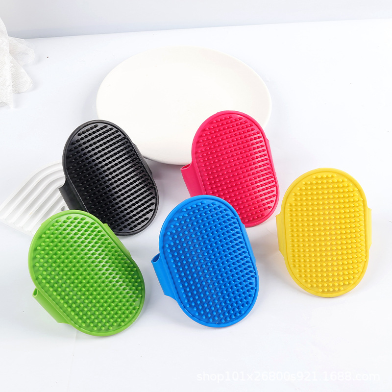 TPR cepillo de baño para mascotas cepillo de baño para perros cepillo de baño para perros cepillo de masaje para perros baño de masaje para perros guantes desechables al por mayor