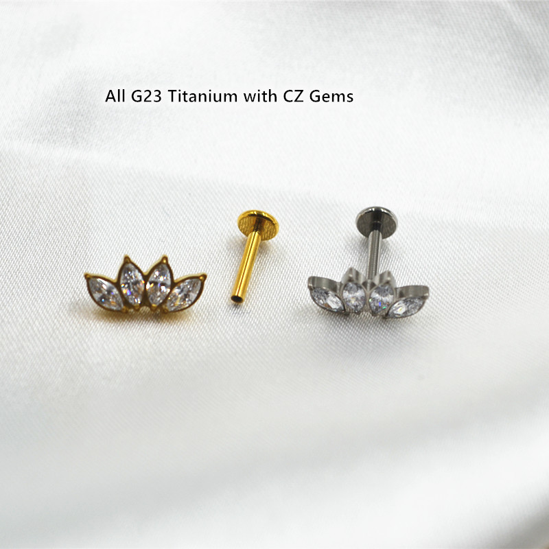 G23钛合金穿刺饰品彩色皇冠镶钻唇钉唇环人中钉耳蜗钉耳骨钉现货-阿里巴巴