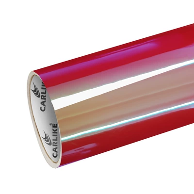 Body Decoration Modification Film, Automotive Film - 135x-18-m-rainbow-plating-orange-turns-red