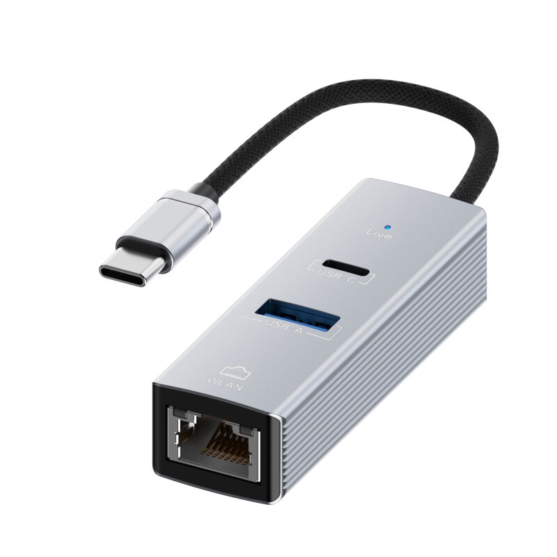 Apple/PC/iPad/ラップトップの互換性の高い多機能100Mイーサネットポートコンバータに適しています。|undefined