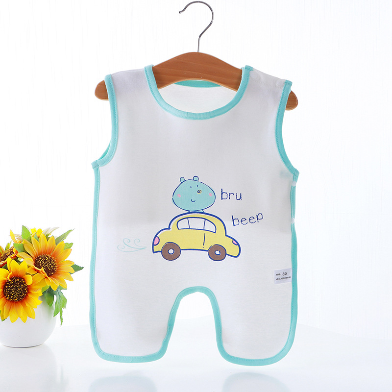 Baja de abdomen para bebés de verano delgada para bebés de algodón transpirable para dormir con chaleco frío