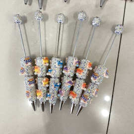 新款美甲饰品树脂卡通可爱吹泡泡小女孩 diy奶油胶手机壳指甲贴片