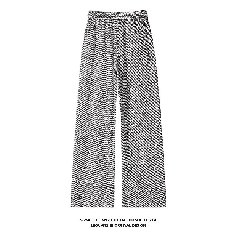 Fashionable demi-season trend trousers for men and women, American style, oversize, loose straight fit