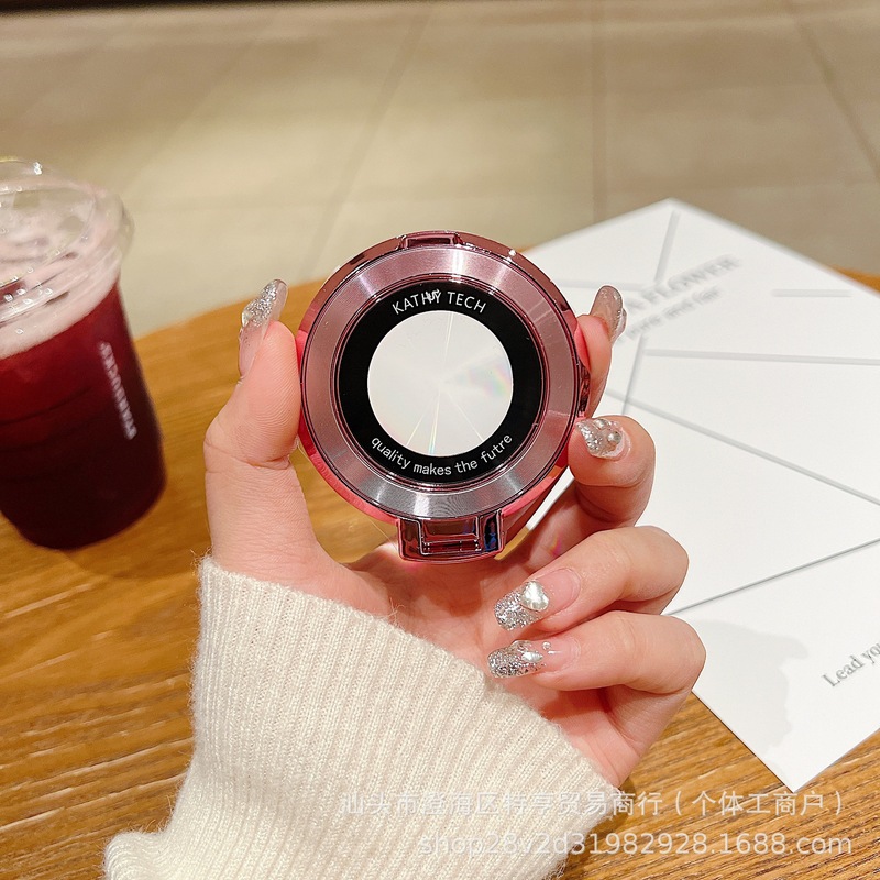 新しいリング電気メッキ CD パターンリング粘着多機能携帯電話ケースバックステッカーサポート虫眼鏡ブラケットユニバーサル|undefined