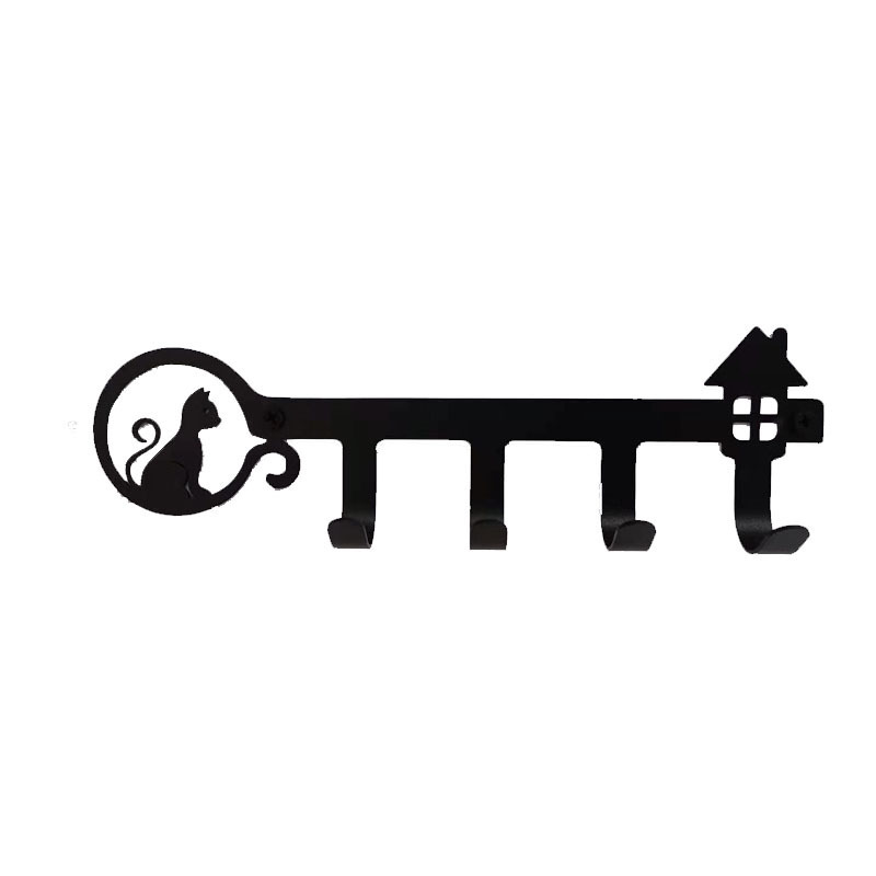 Cross-Border Direct Supply of Cat Metal Key Hooks, Door Hooks, Wall Hanging Creative Towel Hooks, Animal Hangers, Direct Sales