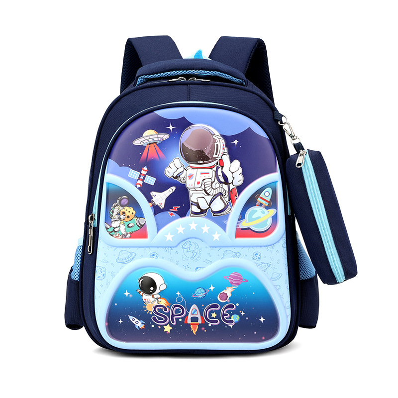 New Children's Kindergarten Cartoon Schoolbag Lightweight Spine Protection Backpack Primary School Student Schoolbag Two-Piece Set Manufacturer Wholesale