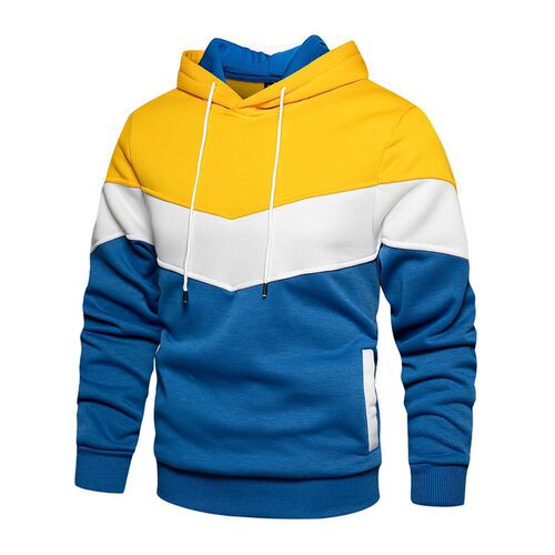 Men's Three-Color Hooded Sweatshirt with Long Sleeve, Spring and Autumn Fashion Sporty Casual Hooded Sweatshirt, New in Stock
