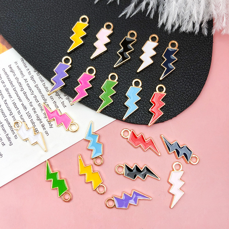 1 Piece Ig Style Cartoon Style Lightning Alloy Enamel Plating Pendant Jewelry Accessories display picture 4