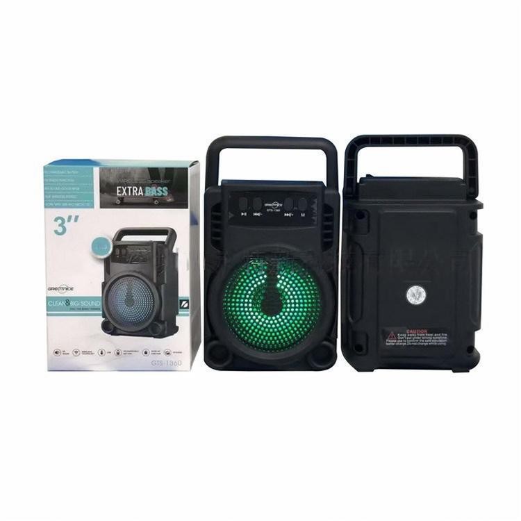Altavoz Bluetooth transfronterizo Factory 1360 para uso doméstico, mini altavoz para bailes en el patio, altavoz de escritorio, altavoz Bluetooth con subwoofer.