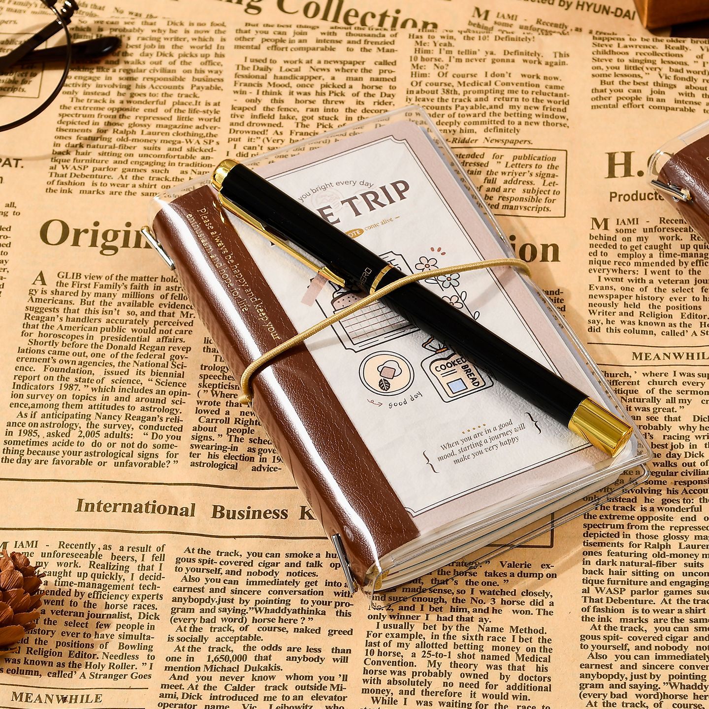 旅行M5手账本高颜值学生笔记本本子随身便携盖章计划手帐摩卡芭菲