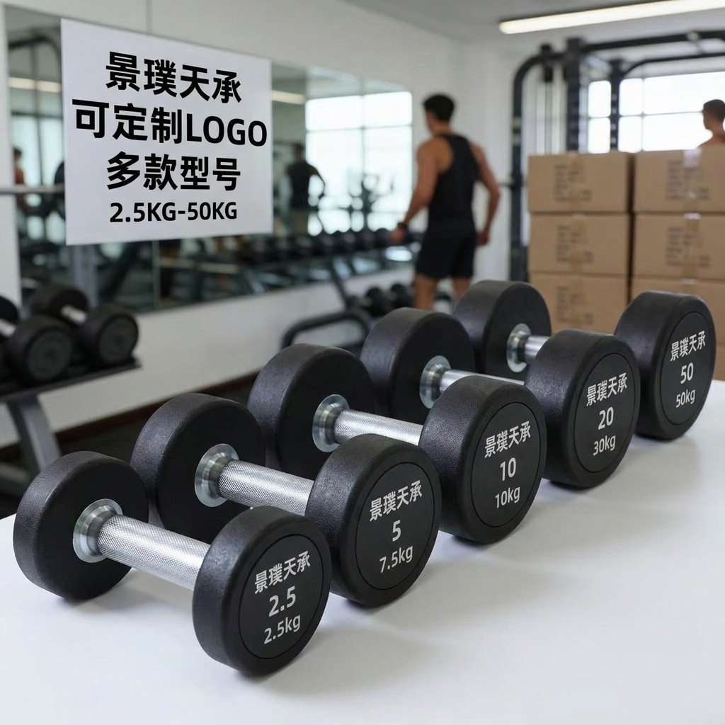 Fábrica de venta directa de pesas de cabeza redonda de goma para hombres gimnasio doméstico conjunto de pesas de acondicionamiento físico hierro fundido especial image 3