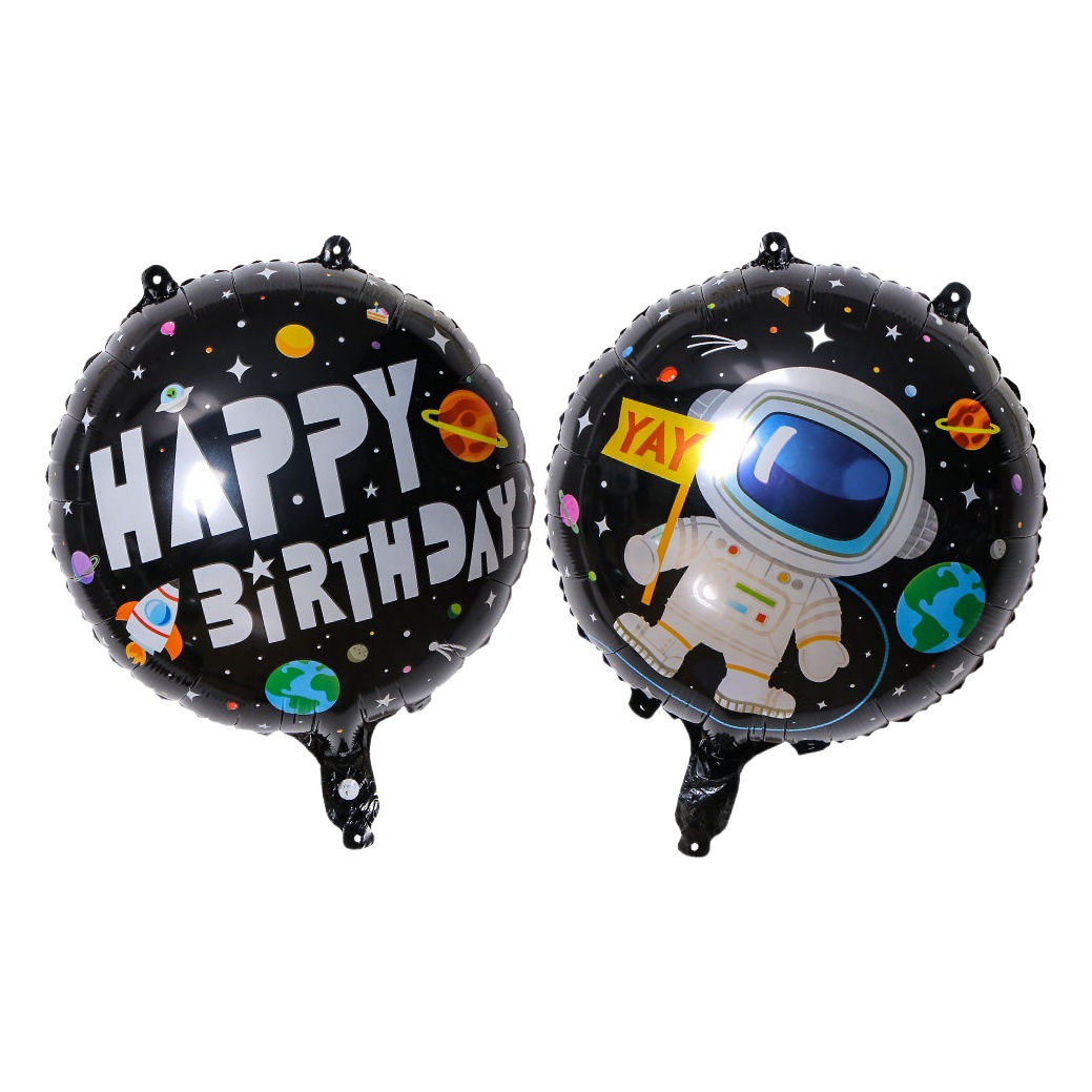 Globo del astronauta globo redondo de 18 pulgadas decoración de fiesta de cumpleaños para niños al por mayor astronauta UFO 61 globo