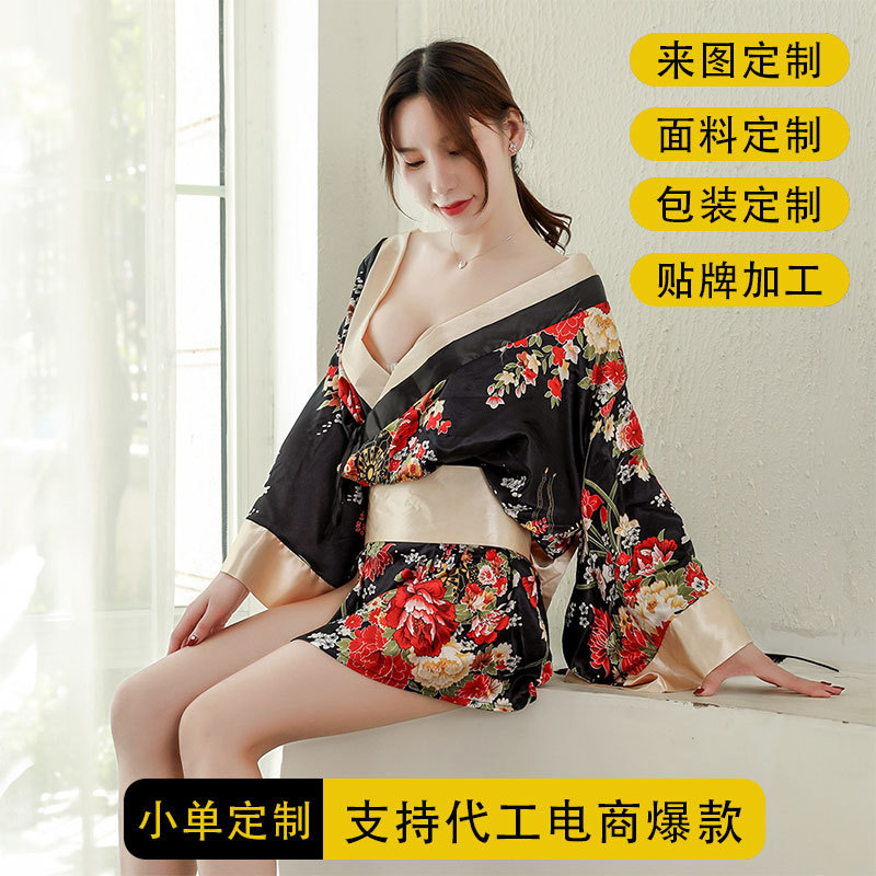定制情趣内衣性感日式和服套装樱花透视纯欲影楼和服免脱制服诱惑