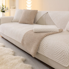 法式风加厚舒棉绒沙发垫2025新款秋冬一片式防滑沙发套罩跨境批发