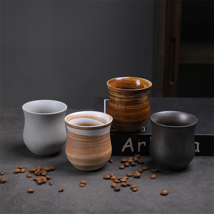 Vintage Minimalist Ceramic Espresso Cup Set For Afternoon Tea_voghion.com