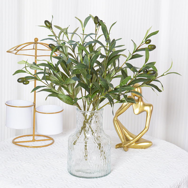 Simulation Green Planting Olive Branch 6 Fork with Fruit Olive Branch Fake Branch Wedding Home Photography Props Flower Arranging Decoration Simulation Green Planting Olive Branch 6 Fork with Fruit Olive Branch Fake Branch Wedding Home Photography Props Flower Arranging Decoration
