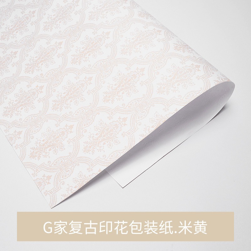 Grueso vintage impreso papel Kraft gran marca estilo flor papel de embalaje ramo material de embalaje Flor de Papel floral