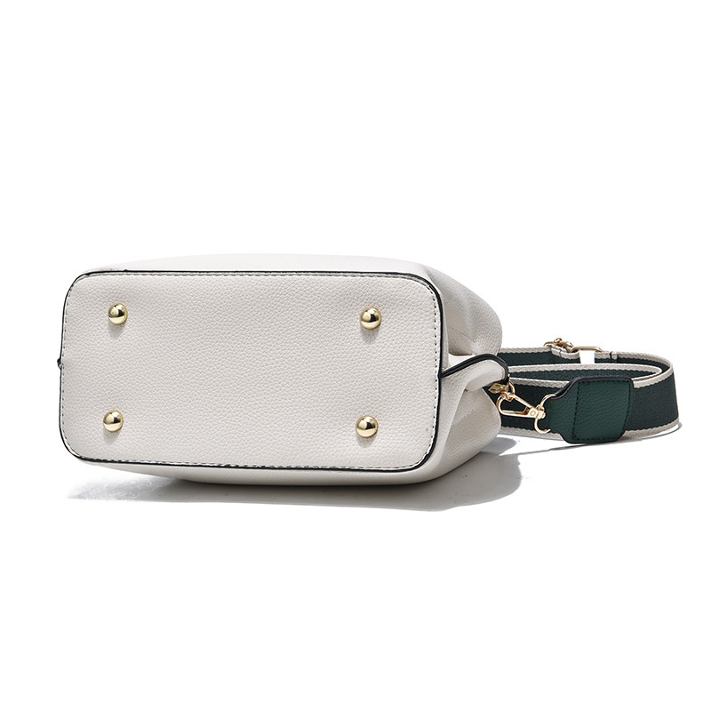 Bolsos de balde de textura mini bolsos de mujer litchi 2025 nuevo estilo de moda bolsos de hombro de color contraste bolsas de moda