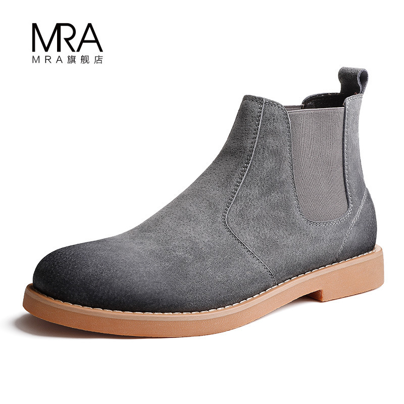 Mra botas Chelsea botas hombre estilo británico zapatos altos Martin botas primavera retro zapatos de algodón de nieve botas cortas