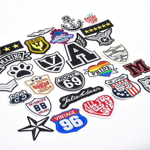 Cartoon badge anchor epaulette badge armband embroidered patch patch with wings A letter clothing accessories decorative patch