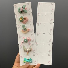 Kp600 8×28.5 six-card slot children's hair clip card, separable tear-off style hair clip card paper DIY accessories