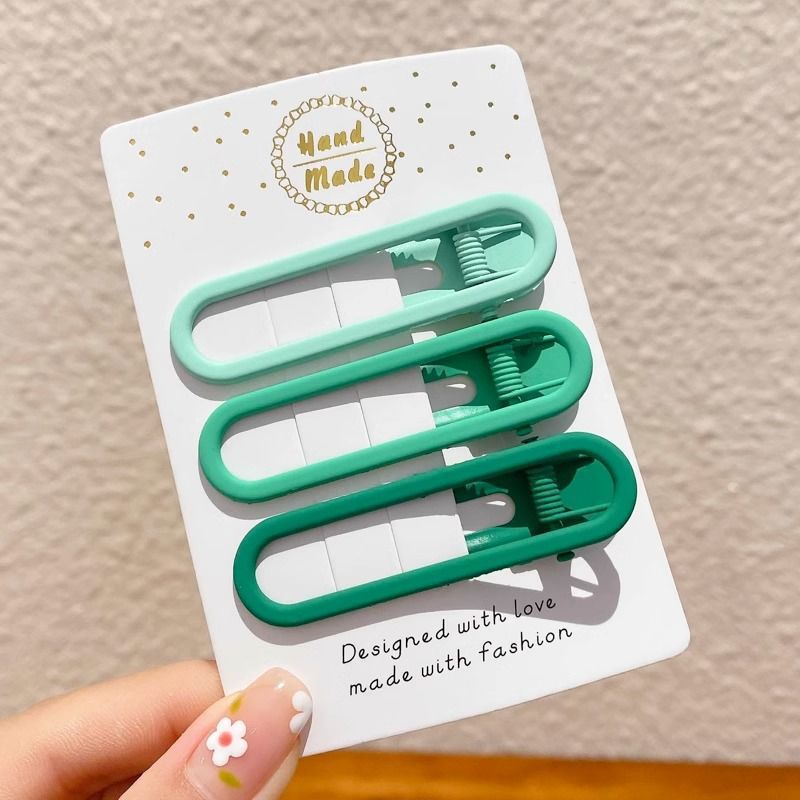 Horquilla de color dopamina, clip de pico de pato de cabello roto coreano femenino, horquilla de sentido avanzado y2k, clip lateral con flequillo, tocado