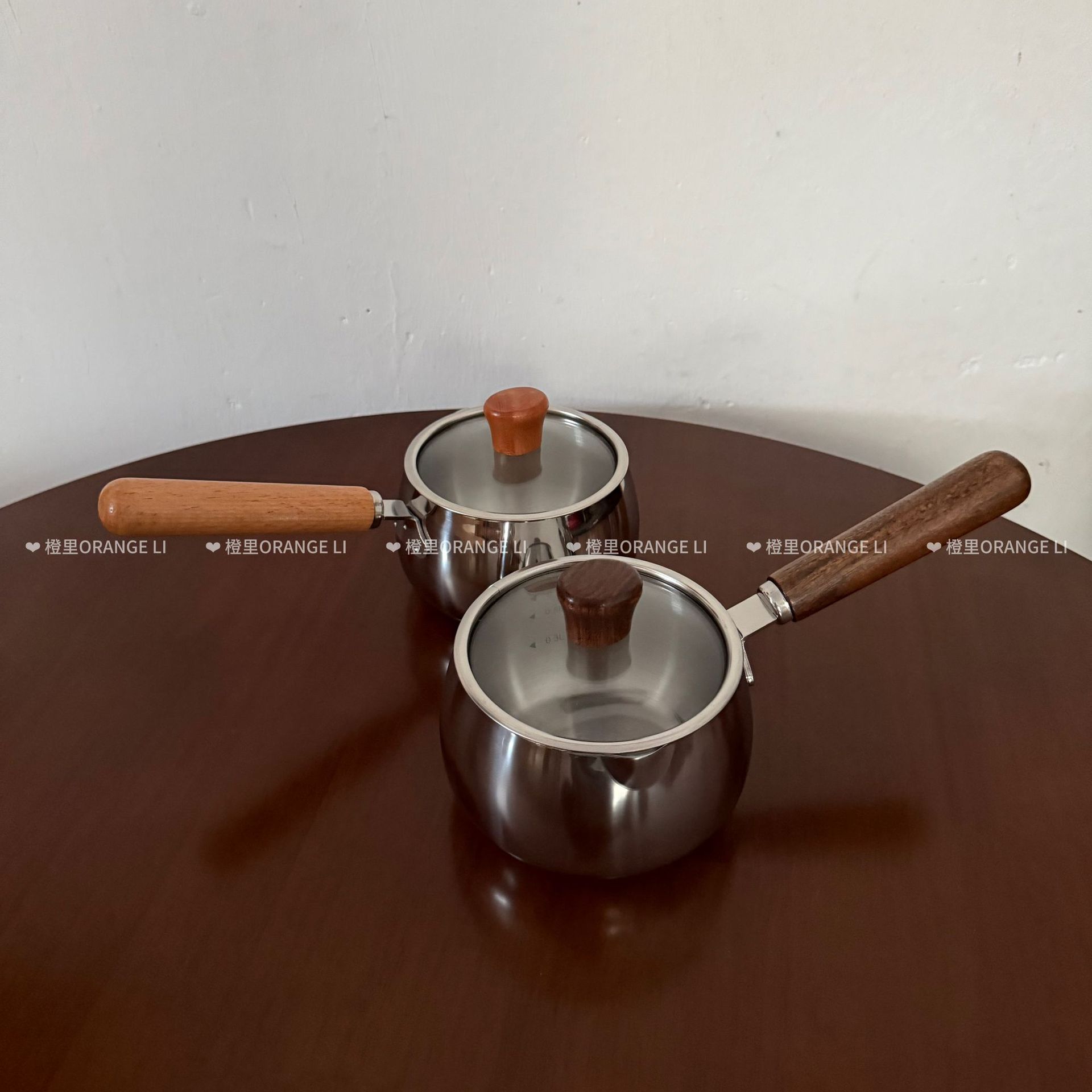 Orange 316 Stainless Steel Baby Food Supplement Pot Small Milk Pot Uncoated Household Cute One-Person Breakfast Hot Milk Pot