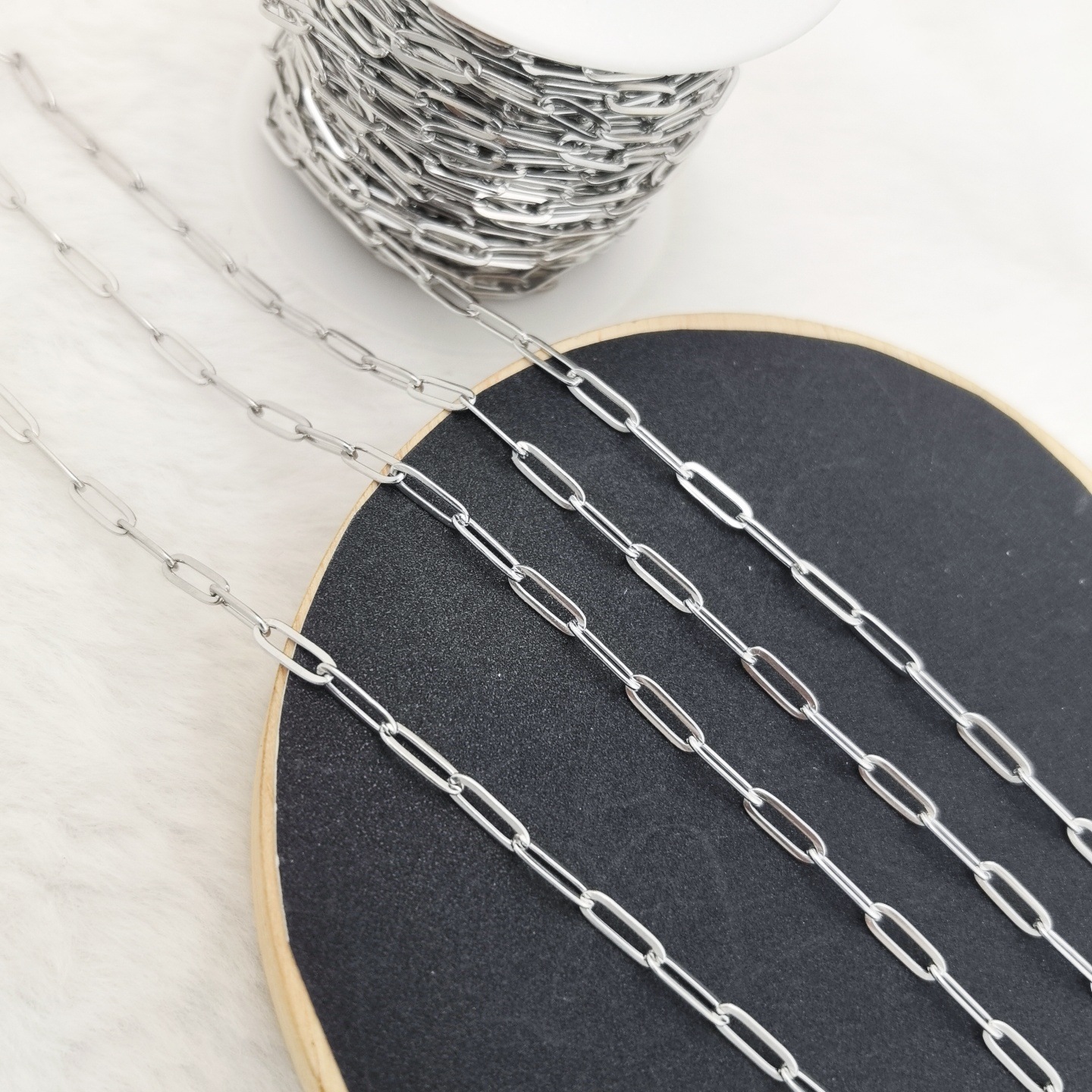 304ステンレス角線十字o型唇チタン鋼チェーンdiyネックレスブレスレット眼鏡鎖飾り卸売り