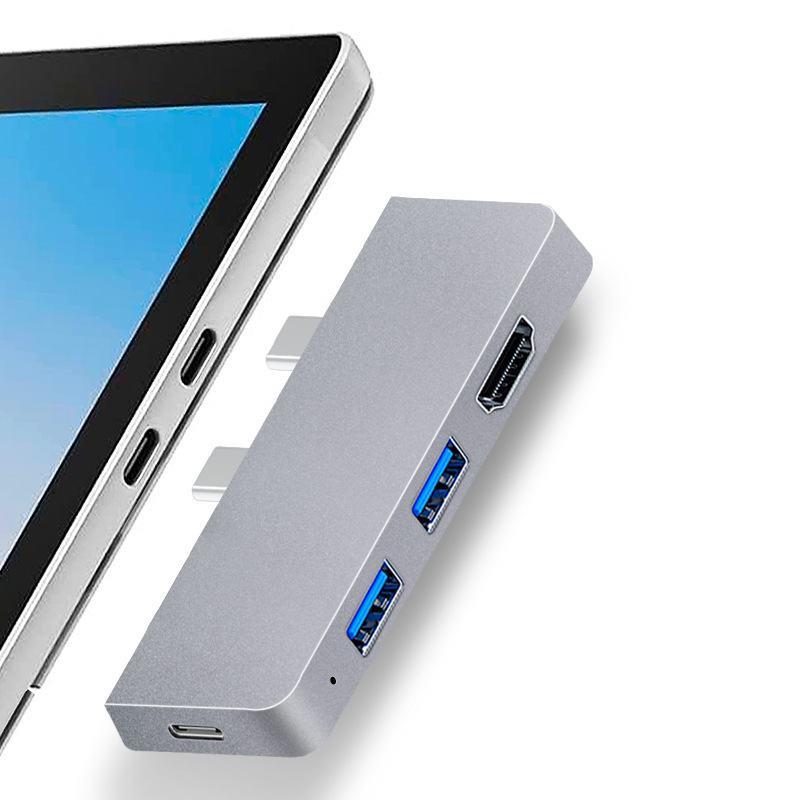 Applicable to Surface Pro 8/9/X docking station type-c to HDMI PD USB3.0 card reading hub