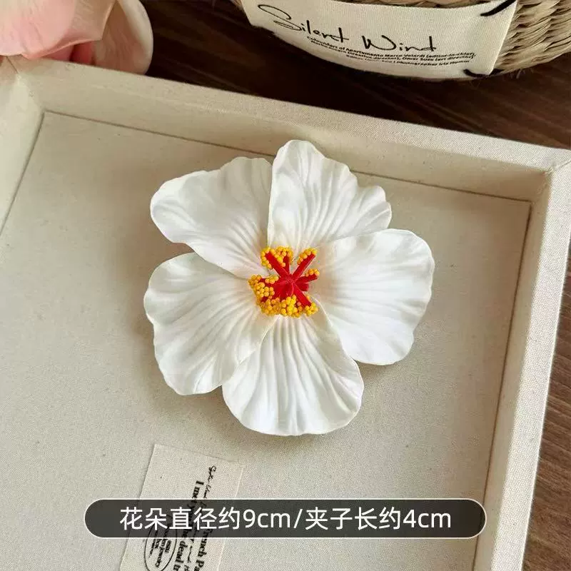 Hairgrip floral clips, princess French-style phalaenopsis & plumeria, multi-size duckbill & pins