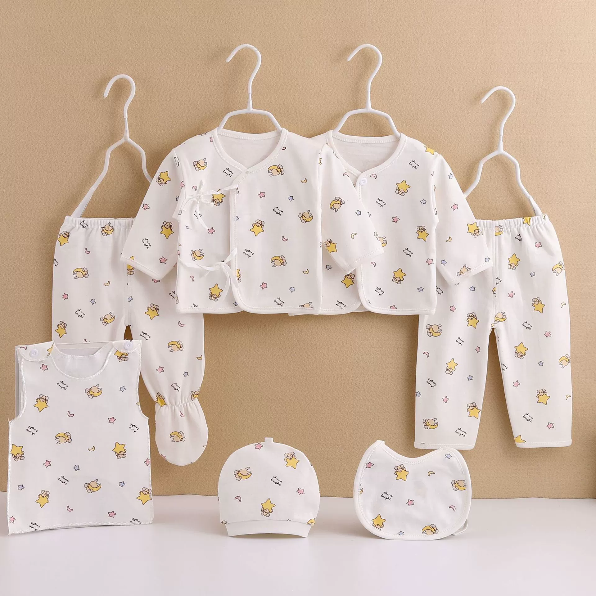 Plastic children's set for new born, sweater, combed cotton