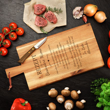 创意木质菜板防霉木质砧板批发带手柄食谱砧板熟食板面包板