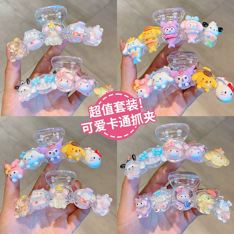 Детская заколка для волос Sanrio, заколка-краб, объемная заколка для волос, акула, новая коллекция