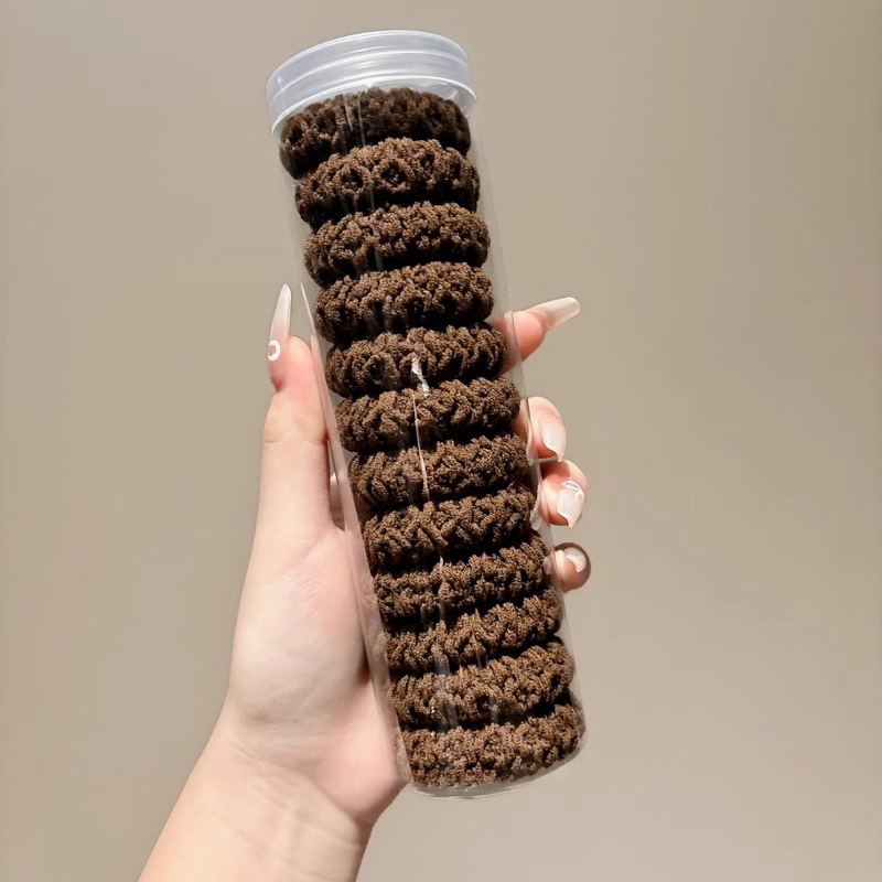 Corda de cabello gruesa de alta elasticidad para mujeres no lastiman el cabello anillo de cabello de alta cola de caballo banda de goma de cabello para adultos