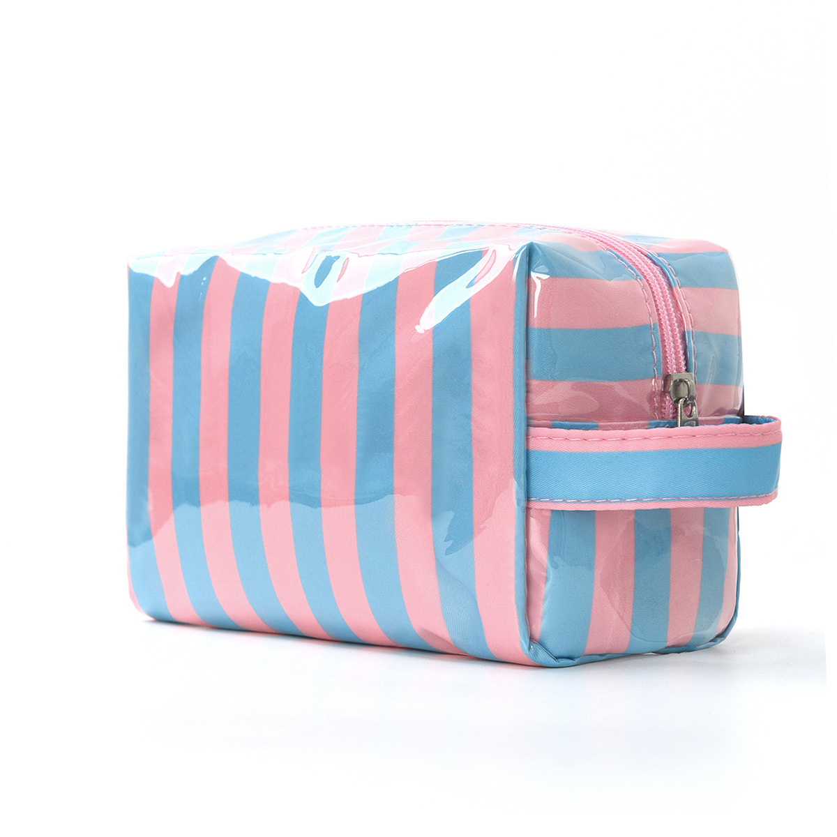 Nuevo viaje transfronterizo de gran capacidad bolsa de maquillaje de PVC para productos de cuidado de la piel acabado de diseño portátil lápiz labial bolsa de almacenamiento