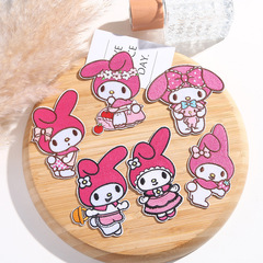 新しいピンクの漫画の子供の刺繍は少女の装飾を貼って自分で丁を貼って服の包みのバッジを貼ります。