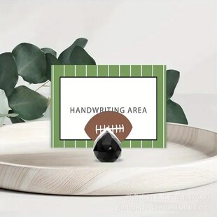 Cross-Border Rugby Football Theme Party Decoration Handwritten Table Card Party Supplies Sports Party Foldableing Seat Card
